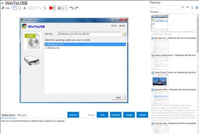 WinToUSB - Flamory bookmarks and screenshots