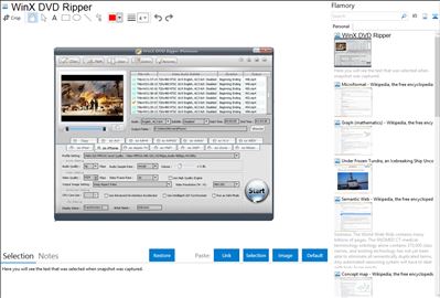 WinX DVD Ripper - Flamory bookmarks and screenshots