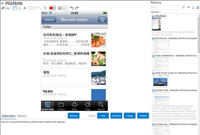 WizNote - Flamory bookmarks and screenshots