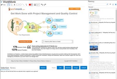 WorkMonk - Flamory bookmarks and screenshots