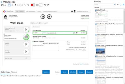 WorkTrail - Flamory bookmarks and screenshots