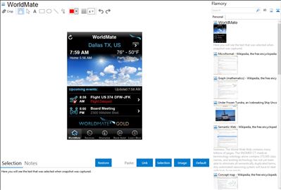 WorldMate - Flamory bookmarks and screenshots