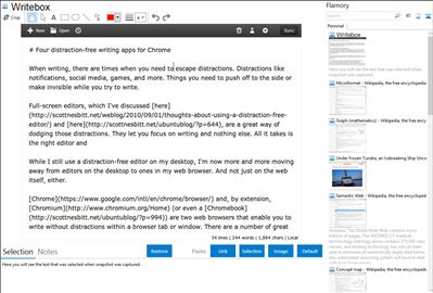 Writebox - Flamory bookmarks and screenshots