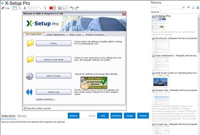 X-Setup Pro - Flamory bookmarks and screenshots